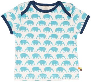 Kurzarm-Shirt mit Druck - hellblau
