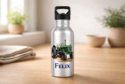 Trinkflasche Traktor-Design – mit Name – 400/500/600 ml