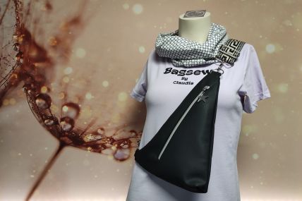 Crossbag Kunstleder Schwarz