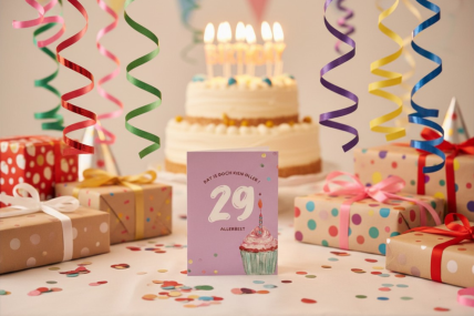Postkarte: "29. Geburtstag"