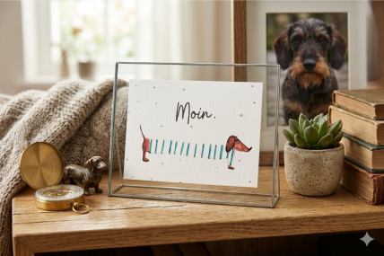 Postkarte: "Moin Dackel"