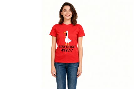 T-Shirt "Bevor du fragst NEE" - Farbe Rot