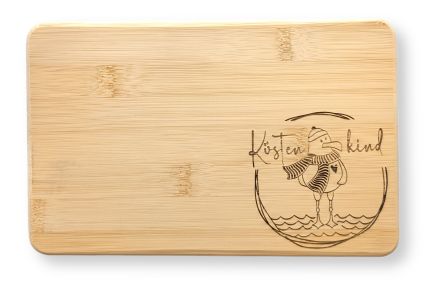 Bambus-Brotbrett „Küstenkind“  (22x14 cm)