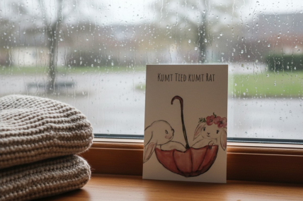 Postkarte: "Kumt Tied Kumt Rat" 