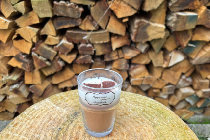 Kerze Cappucino-Klein