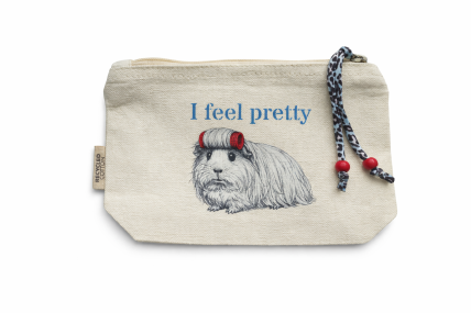 Kulturtasche / Schminktasche "I feel pretty" mit  Sandy Meerschwein