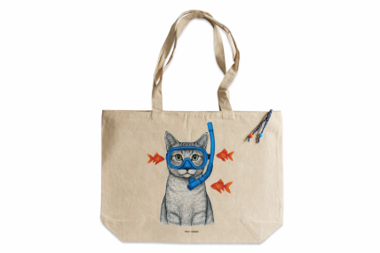 Toller Shopper "Schnorchelkatze"