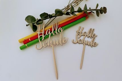 Einschulung- Caketopper- Hallo Schule