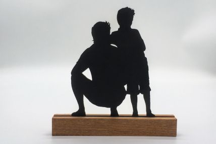 Vatertag- Aufsteller- Papa mit Jungen