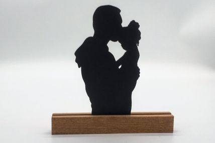 Vatertag- Aufsteller- Papa mit kleinem Mädchen