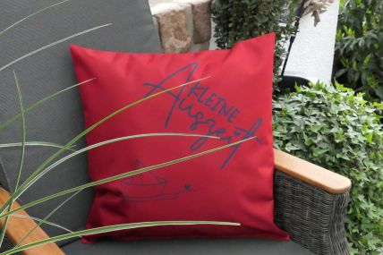 Outdoorkissen - kleine Auszeit - dunkelrot