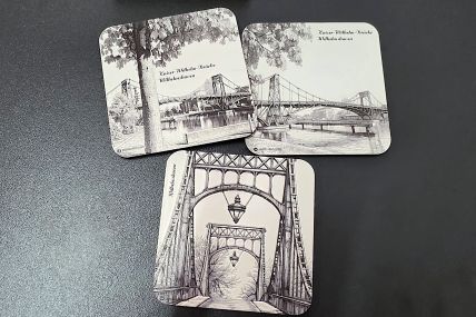 3er-Set Untersetzer Kaiser-Wilhelm-Brücke