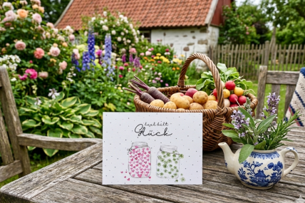 Postkarte: "Heel bült Glück"