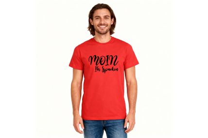 T-Shirt „Moin Ihr Spacken“ – Farbe Rot - Druck Schwarz