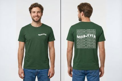 T-Shirt „Moin Jever“ - Farbe Dunkelgrün - Druck Weiß