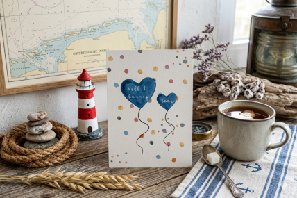 Postkarte: "Hebb di bannig leev"