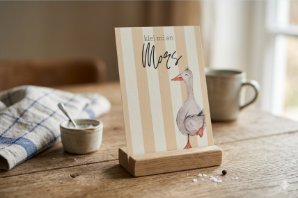 Postkarte  Gans Klei mi an Mors