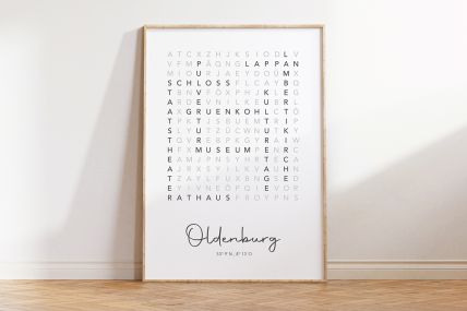 Poster "Kreuzworträtsel" Oldenburg