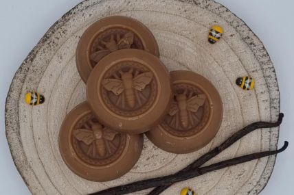 Vanille Honigseife aus eigener Imkerei - mild und rein – mit Olivenöl- 40 Gramm