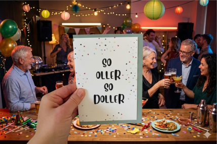 Grußkarte inkl. Umschlag: "So oller, so doller