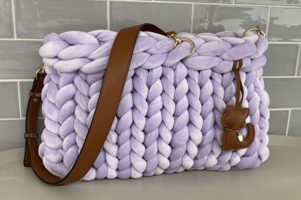 Strickbag Flieder Samt