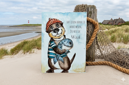 Postkarte: "Du hest de Waal"