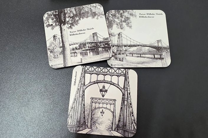 3er-Set Untersetzer Kaiser-Wilhelm-Brücke