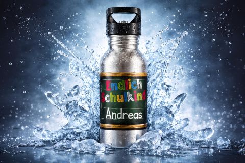 Kinder Trinkflasche Endlich Schulkind personalisiert 400–600 ml