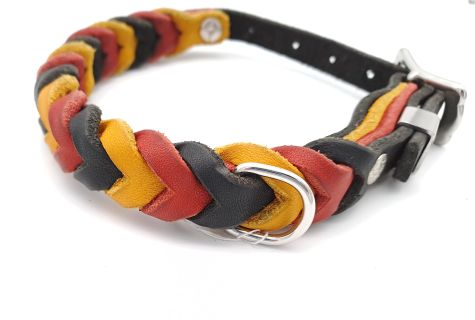 Fettlederhalsband Deutschland 35cm - 38cm