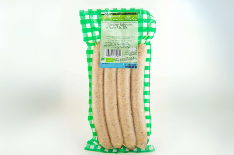 Bio Bratwurst Oldenburger Art mit Majoran 4 Stück 250 g