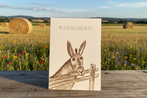 Postkarte: "Mi geiht dat good"