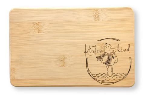 Bambus-Brotbrett „Küstenkind“  (22x14 cm)