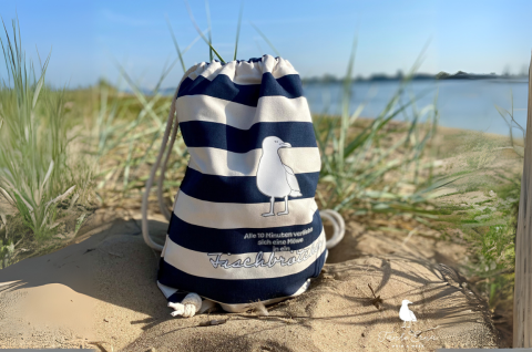 Turnbeutel mit Griffen - Fischbrötchen