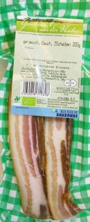 Bio Bauchspeck geräuchert, 200 g im Stück