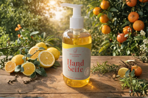 Alpaka-Kosmetik-Alpaka Seife Handseife Orange&Zitrone