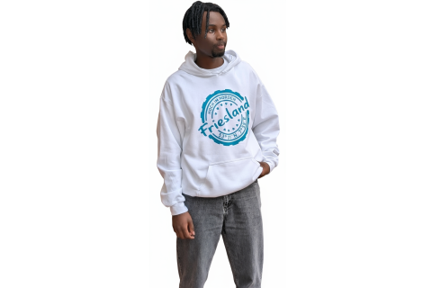 Hoodie „Hoch im Norden - Friesland“ – Farbe Weiß