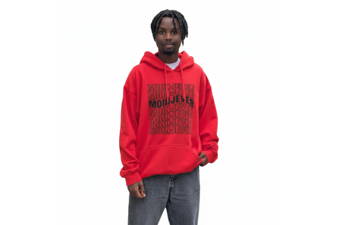 Hoodie „MOIN JEVER“ - Farbe Rot - Druck Schwarz