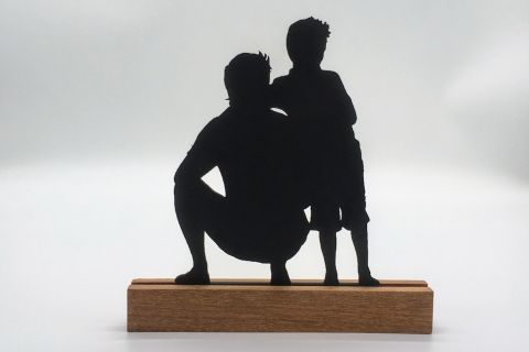 Vatertag- Aufsteller- Papa mit Jungen