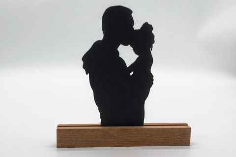 Vatertag- Aufsteller- Papa mit kleinem Mädchen