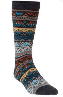 Baby Alpaka Premium Inka Socken Blau-Apricot