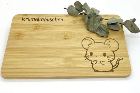 Frühstücksbrettchen Krümelmäuschen