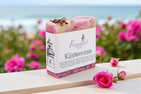 Küstenrose Rosenseife – Naturseife zart-blumig (110g)
