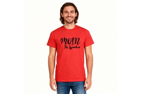 T-Shirt „Moin Ihr Spacken“ – Farbe Rot - Druck Schwarz