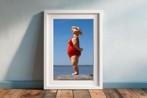 Strandmensch "Lady in red"