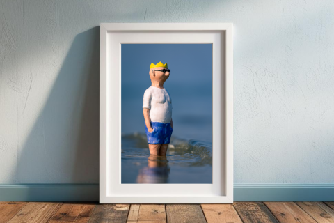 Strandmensch "König der Nordsee"