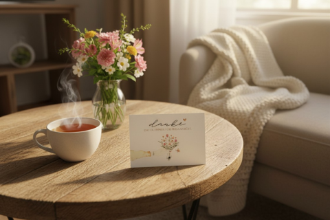 Postkarte: "Danke"