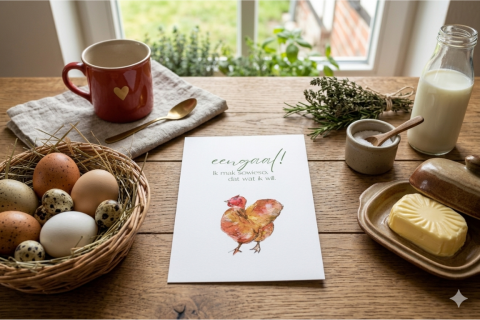 Postkarte: "eengaal!"