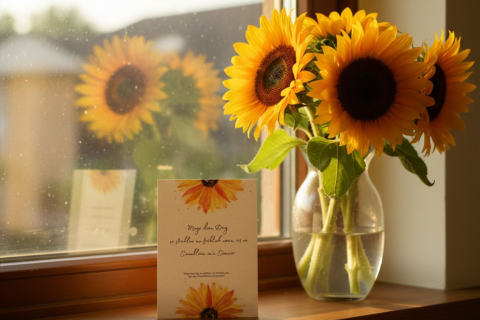 Postkarte: "Sünnbloom"