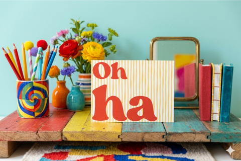 Postkarte: "Oh ha"