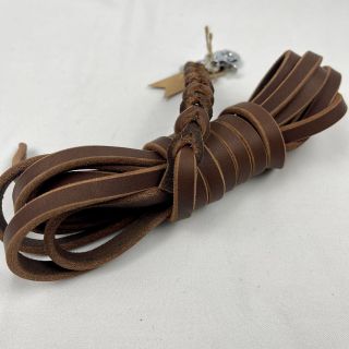 Lederleine dünn - 4 Meter - Braun